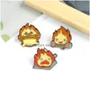 PINS broches Calcifer para mochilas estéticas Juego de esmalte divertido