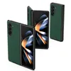 Odporny na wstrząsy skórzany matowy obudowa dla Samsung Galaxy Z Fold 5, Fold 4, Fold3, 2, Slim Cross Tekstura Lekka okładka telefonu