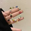 Bangle Natuurlijke genezing Stone armband Elastische Bangle Beads Natuurlijke genezende steenarmband Elastische geschenk Goud Kroon Vlinder Pendant