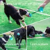 Interactive Dog Toys Tug of War Ball in Red and Turquoise for Large Breed Dogs Mentally Stimulating Teething Toy 240508