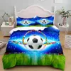 Ensemble de literie Football Liber Set 3d Soccer Soccer Boys Couvrette de garçons 135 Single Nordic Child Quilt Bed Cover Set Queen King Size Bedpreads J240507