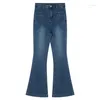 Jeans femminile americano retrò spinge up skinny stretch woman sottile blu blu pantaloni pantaloni in denim chic y2k chic y2k