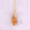 Подвесные ожерелья Druzy Natural Stone Citrines Аметист Кварце