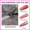 Nagelgel Poolse Universal Rainbow 9D Sparkly Cat Eye 10ml holografische glitter met magneetstok afwezig UV/LED Q240507