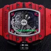 RM Luxury Watches Mechanical Watch Mills Мужская серия RM 53-01 Polo Limited Tourbillon Full Hollow 44.50 x 49,94 Ручной RM11-03 Red Magic STTX