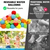 Toys de bain 30pcs Balles de trempage d'eau réutilisables ballons d'eau Cotton Splash Toys for Pool Beach Outdoor Summer Swimming Games Toy D240507