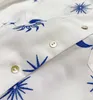 2024 New White Linen Blended Star Moon Embroidered Loose Shirt