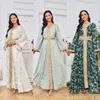 Vêtements ethniques Moyen-Orient Dubaï Robe de soirée Costume musulman Bottom Grab Flower Stampée de style mode
