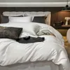 Conjuntos de cama Conjunto de roupas de cama de luxo 100% de algodão egípcio 400TC Tampa de edredão Conjunto de colcha solteira da cama king single campa com travesseiro 3pcs Conjunto J240507