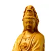 Skulpturen Feng Shui Buddha Dekoration Stehend Guanyin Bodhisattva Huangyang Holzstatue Starke Schnitzhandwerkhandwerk