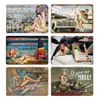 2021 Vintage Pin Up Girl Plaque Vintage Metal Tin Sign Sexy Lady Decoratieve platen Wall Poster voor Bar Cafe Pub Home Decor Iron PA6656921