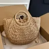 Women Straw Grass Beach Bags Fashion summer Mesh Hallow Out large capacity casual HOBO designer bags Vintage crochet womens casual bags