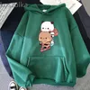 Men's Hoodies Sweatshirts Women Kawaii Panda Bear Bubu and Dudu Hoodie Cute Couple Are Doing Exercise Sweatshirt Girls Pocket Clothes Men Tops Long Slve T240507