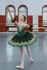 Childrens Green Professional Ballet Tutu kjol Tutu Dress Stage Dress Lake Swan Women Stage Show Costume 240426