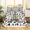 Beddengoed sets luipaard print dekbedovertrek set koningin cheetah beddengoed set geometrisch comfort set African Hunting Animal Dubel Cover Room Decoratie J240507