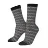 Chaussettes masculines mini fond noir fleur de lis chaussettes hommes femmes polyester bases personnalisables hip hop personnalisables