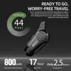 Auricolari per cellulari X1 Plus Casco da motociclista Walkie Talkie Head Bluetooth Waterproof Sports Walkie Talkie Adatto per 2 piloti 1000m Walkie Talkie J240508