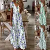 Robes décontractées robe de créatrice bourse de mode d'été pour femmes en V