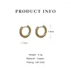 Серьги обруча Peri'sbox Золотой цвет Маленький простой геометрический круговой спиральный рисунок медь для женщин