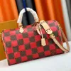 Checkerboard duffel bag handbag travel Bags men women shoulder crossbody bags designer bag speed 40 y p9 tote Bag fashion purse leather print totes