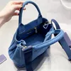 Luxe ontwerper denim tas tas tas dames mode canvas handtassen boodschappentassen blauw jean casual handtassen denim strandtas dames grote crossbody tas jean tas tassen