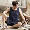 Big Size Pyjamas Set für Männer Sommershorts zweiteilige Nachtwäsche -Ärmel plus 3xl 4xl Loungewear Cotton Nightwear 240428