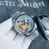 Męski sport Automatyczny zegarek mechaniczny 904l Jigsaw spersonalizowany pokrętło w pełni funkcjonalny szafir 40 mm stalowy pasek lodowany zegarek