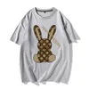 3-14y Kindergröße Marke Rabbit Cotton 100% Herrenhemd reine Farbe Frauen T-Shirts runden Kragen Kurzärmler Man T-Shirt Top Tees 240506