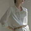 Camicette da donna a strisce per donne camicie estive camicie estive per donna manica lunga coreana abbottonatura coreana camicia