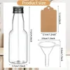 3050100pcs Mini bouteilles d'alcool Ensemble 1,7 oz bouteilles d'esprit en plastique Blacksilver Gold Caps alcools Bouteilles Juice Bottle 240507