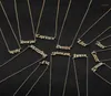 12 Zodiac Letter Constellations Anhänger Halskette für Frauen Männer jungfräulich scorpio schützend