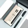 1 Set Luxury Metal Ball Point Point Recharge et Box Combinaison stylos pour Business Writing Office Stationnery Customalized Gift 240507