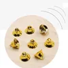 Party Supplies Small Gold Bells Mini Crafts 120Pcs 16Mm Ring Chime Decorative Bell Xmas Tree