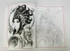 Tatuaż książka tatuaż manuskrypt Huadan gejisha flower ramię pełne tylne tatuaż