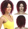 Synthetische pruiken Dreadlock Wig Short Afro Curly Soft Faux 3Locs Crochet Braids Ombre Blond voor vrouwen Kend2245869537595695