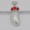 Naszyjniki wiszące naturalne białą perłową skorupę Morza Czerwonego Koralowe biżuteria na prezent S145