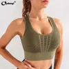 Active Underwear Women Sports Top Sexy Mesh Brathable Sports Bra Push Up Gym Fitness High-Impact Sports Underwear Seamless Yoga Bra Plus Size d240508