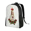 Plecak Matka Boża z Fatima Virgin Mary Plecaki dla mężczyzn Waterproof School College Portugal Różańca Katolicka torba drukowana