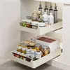 Hooks 1 PPCS Cajón de almacenamiento de cajones sin golpes de cocina Gabinete de tobogán extraíbles Organizador Productos domésticos Productos para el hogar