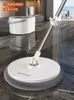 Joybos spin dweil met emmer handvrij luie squeeze automatische magische vloer zelfreactie nano microfiber doek vierkant 240508