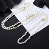 Colliers pendentifs de chaîne de pulls pour femmes Styles Chanells Bijoux Designer Cho Logo Automne et chauffage d'hiver Cclies Pearl Long-Chain 89