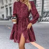 Casual Dresses Women'S Elegant Outfits Spring Fashion Long Sleeved Border Dress Vestidos Femenino