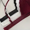 Bras Lace Triangular Coaster Bra Womens Broidered Hollow Underwear Sexy Floral Deep V Bra Scrouss Scail