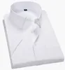 05xa Chemises robes masculines Été Nouvelle hommes chemises blanches à torsion courte et basse affaire classiques classiques pour hommes
