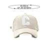 Ball Caps LETTRE COURTUROY C AUTUMNE HIVER BASEALBAL Men de baseball Femmes Couleur solide Couleur Pony Sport Chapeau réglable Unisexe Hip Hop Dad Trucker Caps D240507