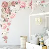 Klistermärken täcker 200 cm hela väggen stora akvarell rosa vit pion blommor vägg klistermärken sovrum väggdekaler konst väggmålning heminredning vinyl