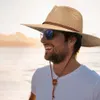 Szerokie brzegowe damskie kapelusz Panama z podbródkiem i letnim ogrodem plażowy hat hat upf 50240429