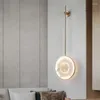 Lampa ścienna nowoczesna kreatywna miedziana marmur LED Tło światło Miepryczna salon sypialnia studium opraw oświetlenia spadek