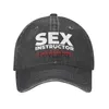 Bollmössor Punk unisex bomull sexinstruktör baseball cap vuxen justerbar pappa hatt kvinnor män utomhus d240507