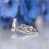 Choucong Water Drop promed anneau doigt 925 Sterling Silver Diamond Engagement Band Rings Set for Women Men Wedding Jewelry 289S